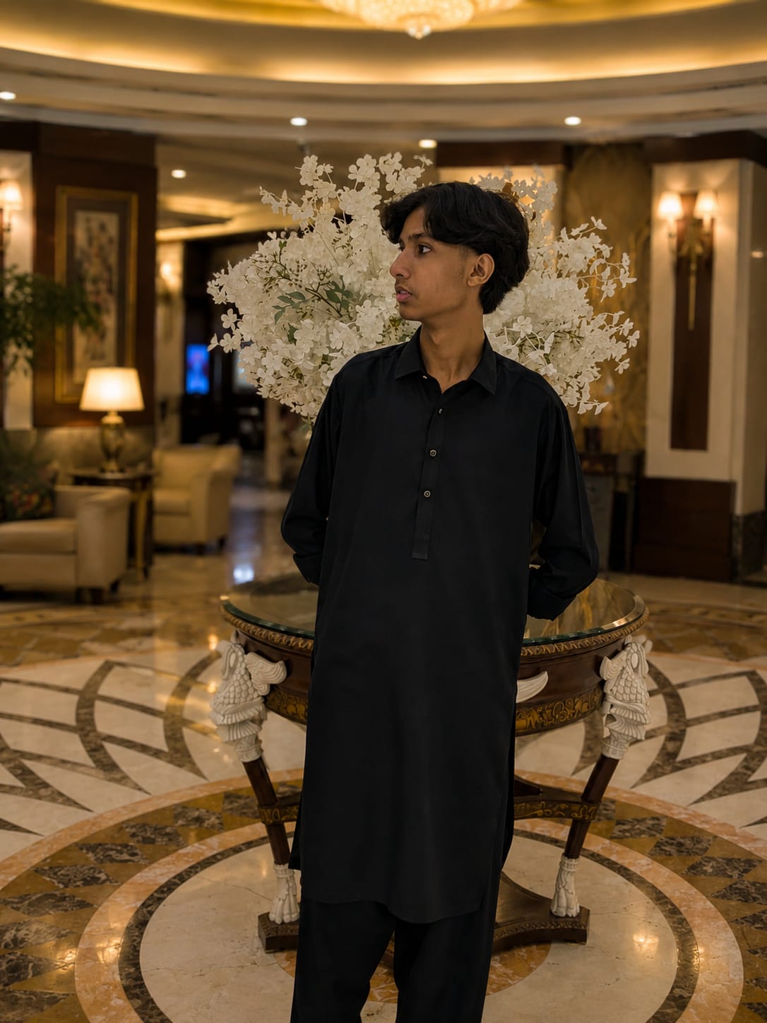 Abraham Sandhu, Co-Founder of S A Media, photographed in a hotel lobby
